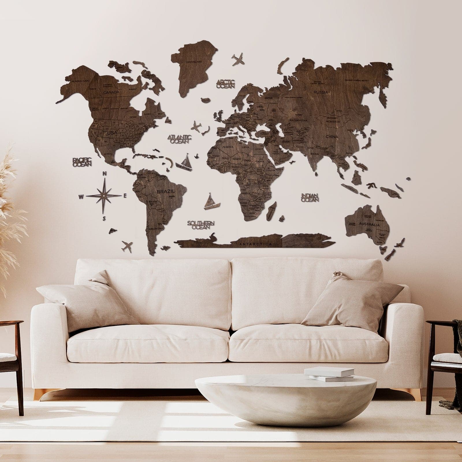 2D world map