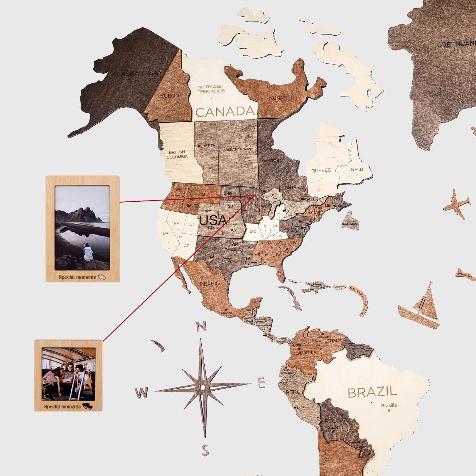 map with frame